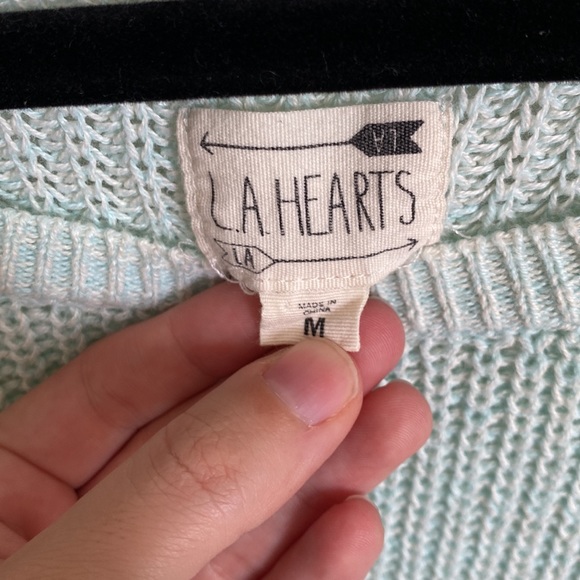 Mint LA Hearts Sweater - M - Picture 3 of 5